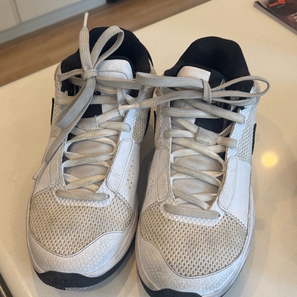 JA white Nike basketball shoes men size 8.5